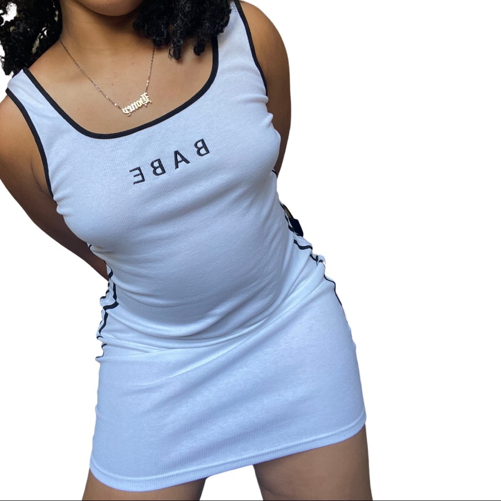 BRAND NEW “BABE” WHITE BODYCON DRESS